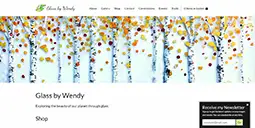 Shopfront of the artisanal glassware maker Glass by Wendy