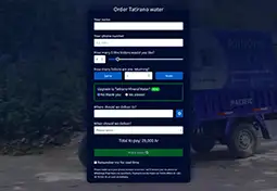 Online order form